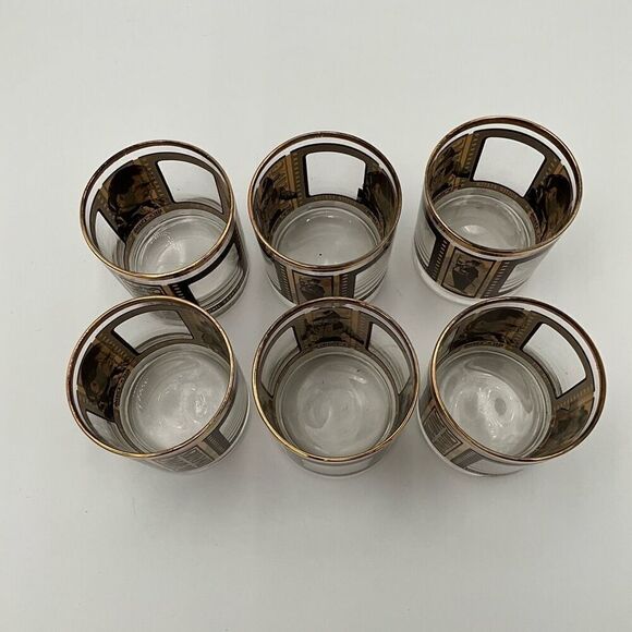 ROARING TWENTIES Silent Film Actors Whiskey Glasses - Picture 6 of 7